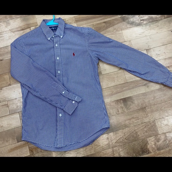 Ralph Lauren custom fit gingham dress shirt - Picture 2 of 4